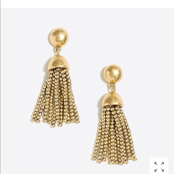 J Crew Factory Jewelry J Crew Golden Drop Tassel Earrings Poshmark